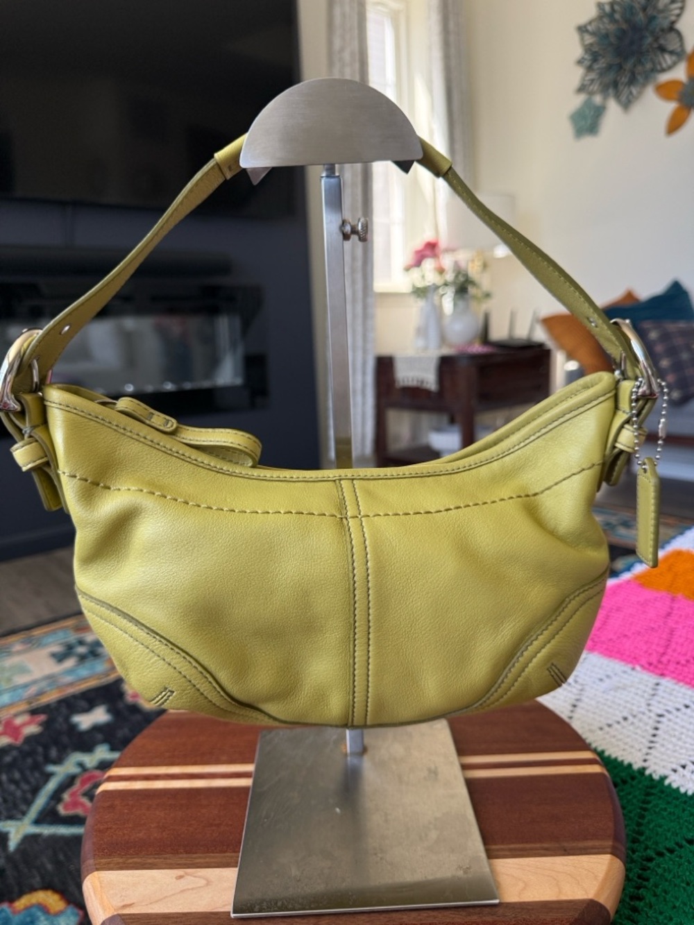 Coach vintage mini soho Green Leather Shoulder Bag